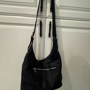 Black Leather Shoulder Bag